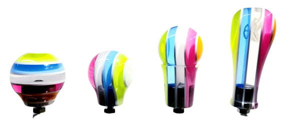 Acrylic Knobs Multi Color - Striped