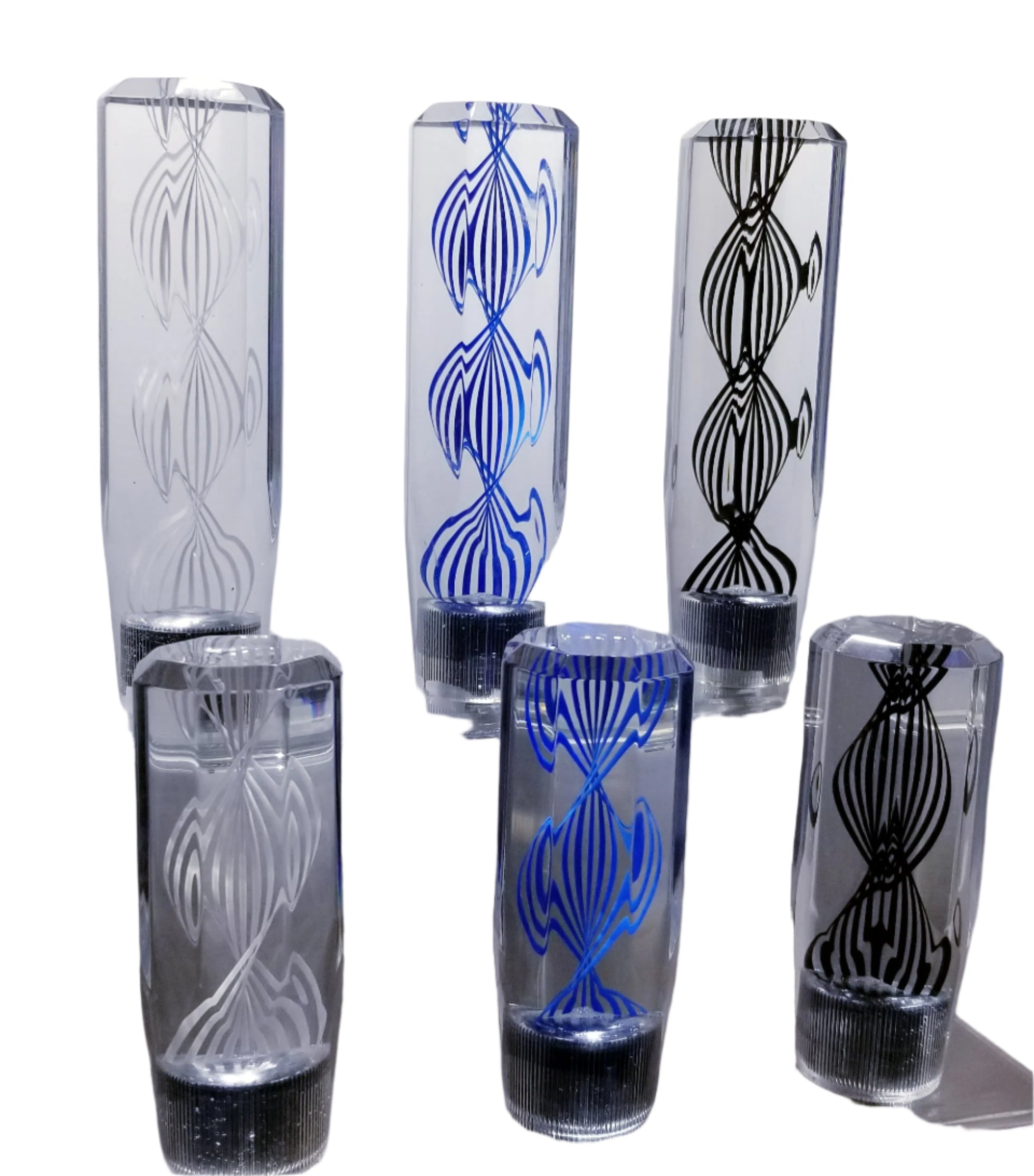 Acrylic Knobs Internal Swirl Pattern