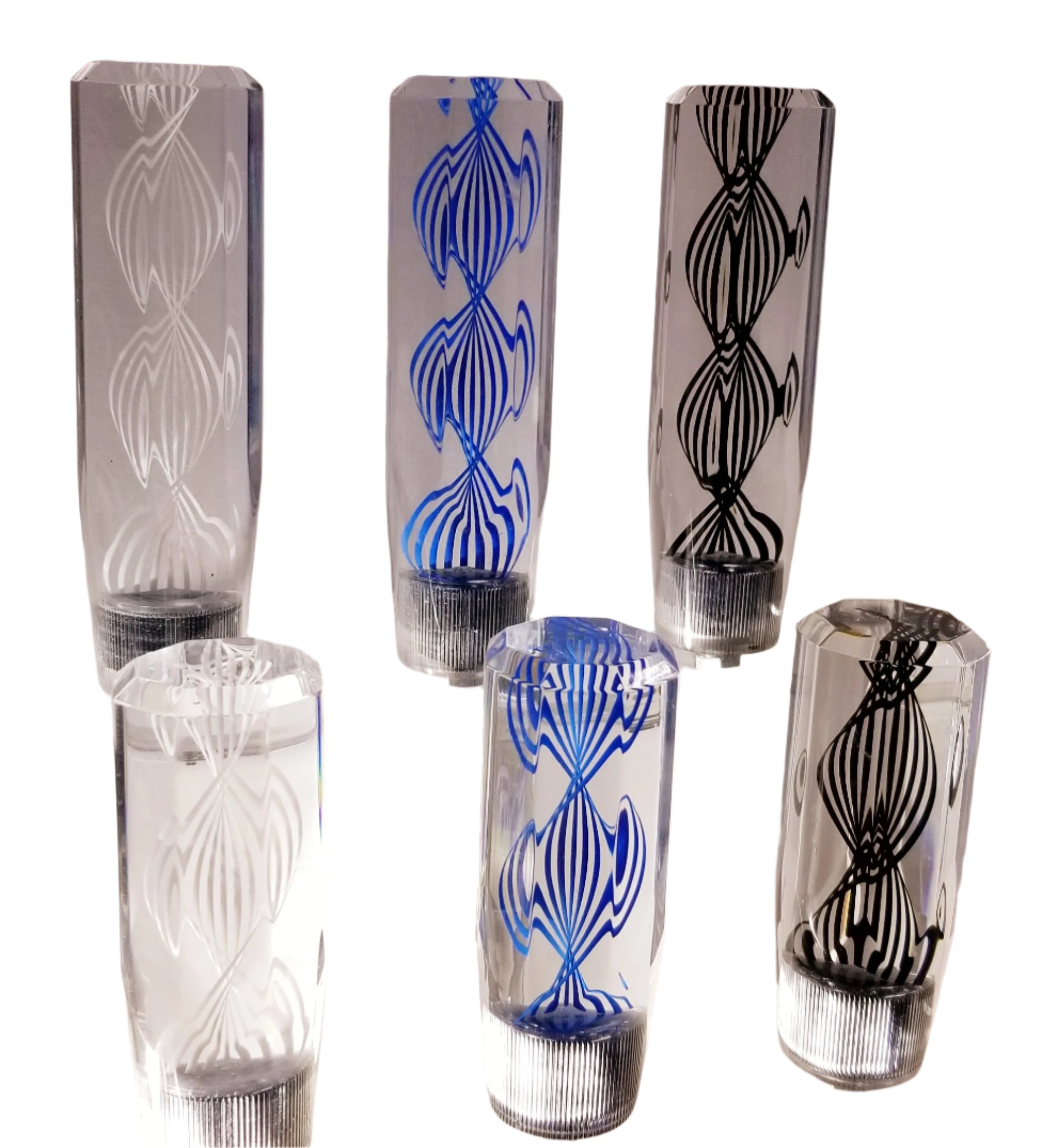 Acrylic Knobs Internal Swirl Pattern