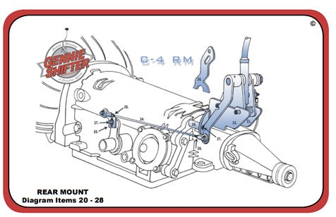 Ford C4 Shifter Mounting Kit ONLY