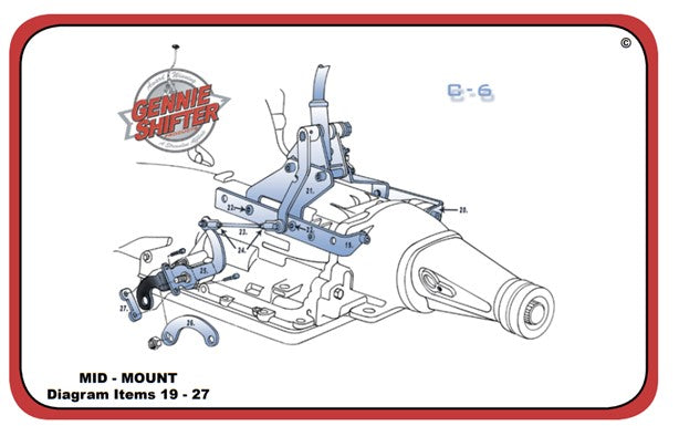 FORD C-6 Shifter Mounting Kit ONLY