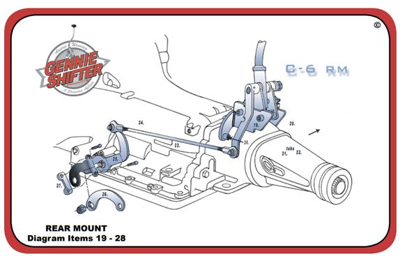 FORD C-6 Shifter Mounting Kit ONLY