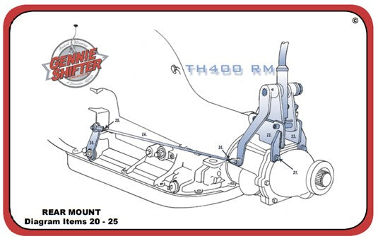 GM 4L60, 4L60E, 700R4, TH400 CLAMSHELL Shifter Mounting Kit ONLY