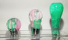 Acrylic Knobs Pink and Green