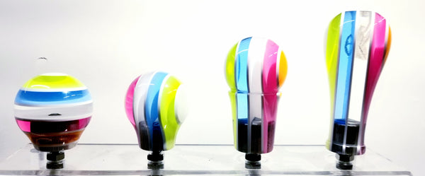 Acrylic Knobs Multi Color - Striped
