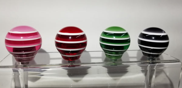 Acrylic Knobs Short Horizontal Stripes