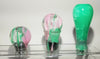 Acrylic Knobs Pink and Green