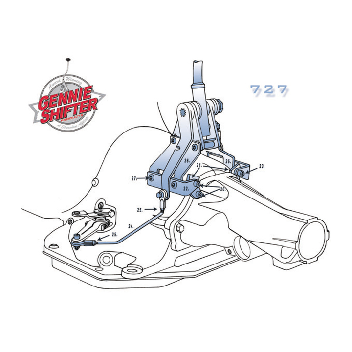 MOPAR 727 & 904 Shifter Mounting Kit | Gennie Shifter USA